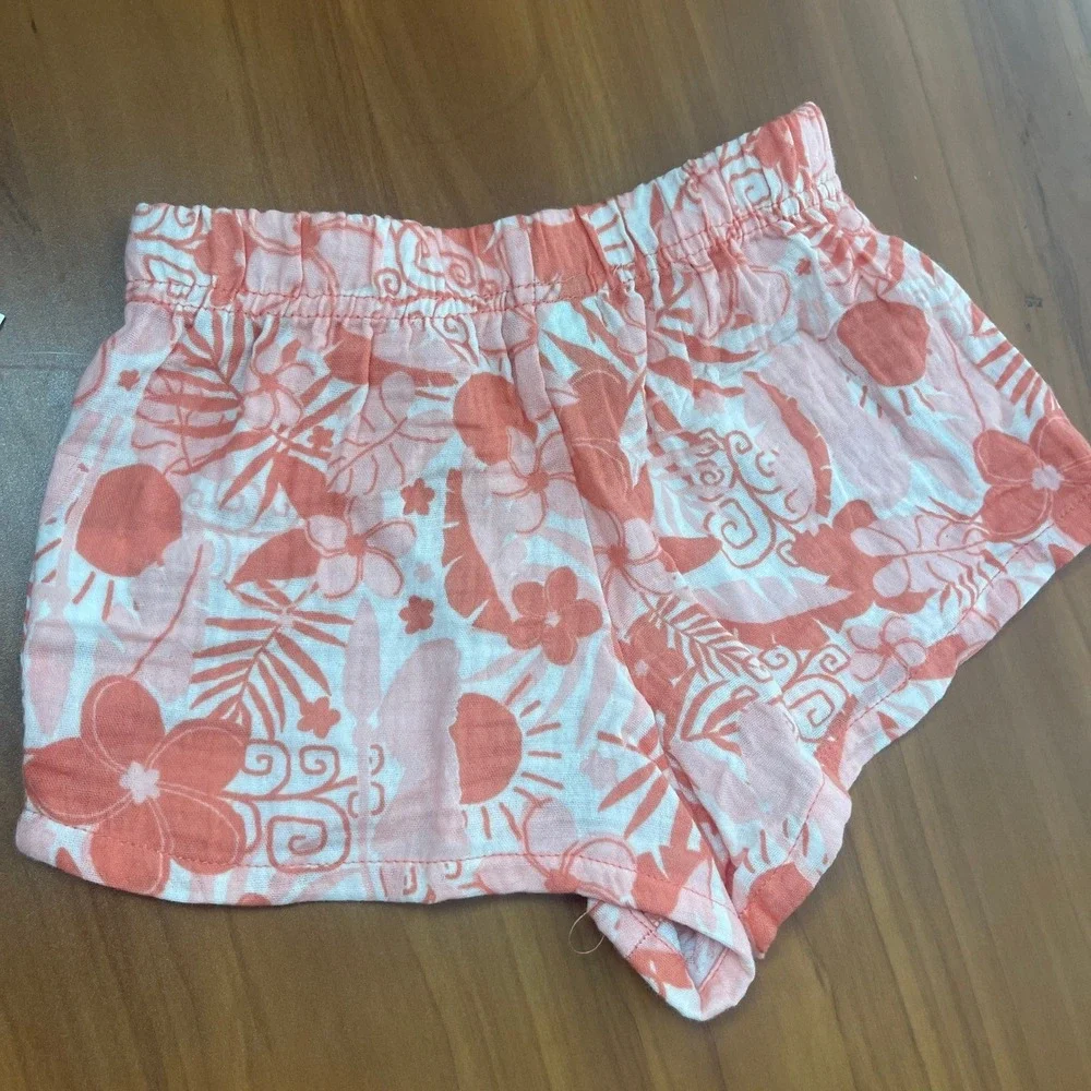 2-Sets Bluey and Moana Girls Cotton Gauze Shirt & Shorts Sets Cotton M Size 8